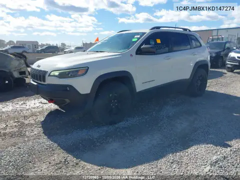 2019 Jeep Cherokee Trailhawk VIN 1C4PJMBX1KD147274 фото 3