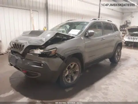 2019 Jeep Cherokee Trailhawk 4X4 VIN 1C4PJMBX6KD478559 фото 2
