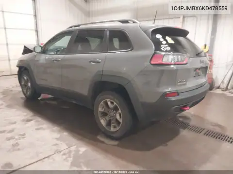 2019 Jeep Cherokee Trailhawk 4X4 VIN 1C4PJMBX6KD478559 фото 3