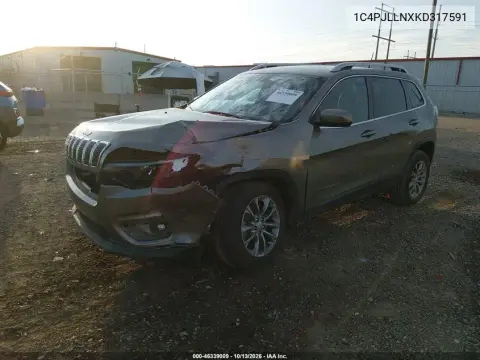 2019 Jeep Cherokee Latitude Plus Fwd VIN 1C4PJLLNXKD317591 фото 2