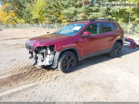 1C4PJMLB4KD294983 — 2019 Jeep Cherokee, фото 3 с аукциона IAAI, Передняя часть