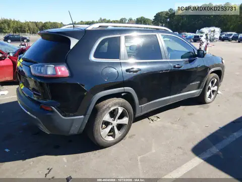1C4PJMDX0KD253731 — 2019 Jeep Cherokee, фото 5 с аукциона IAAI, Передняя часть