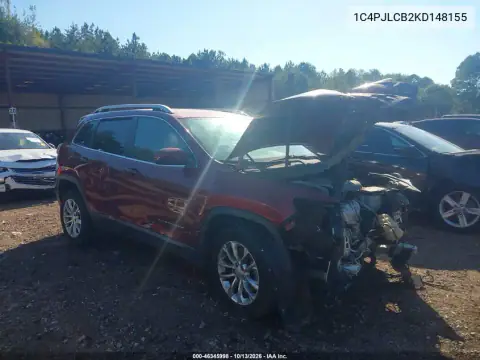 1C4PJLCB2KD148155 — 2019 Jeep Cherokee, Передняя часть, фото до ремонта