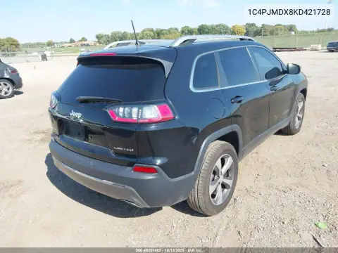 1C4PJMDX8KD421728 — 2019 Jeep Cherokee, фото 5 с аукциона IAAI, Передний левый