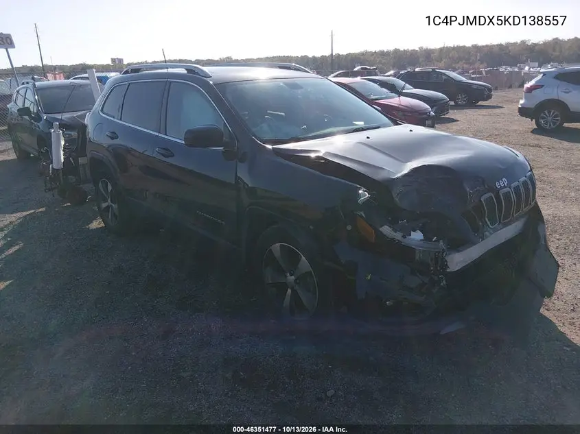 1C4PJMDX5KD138557 — 2019 Jeep Cherokee, фото 2 с аукциона IAAI, Передняя часть