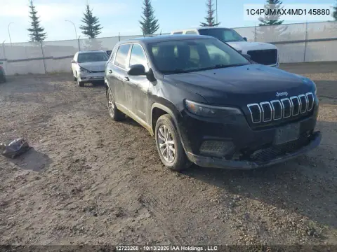1C4PJMAX4MD145880 — 2021 Jeep Cherokee, Изъят кредитором, фото до ремонта