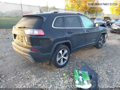 2021 Jeep Cherokee Limited 4X4 VIN 1C4PJMDX7MD121729 фото 5
