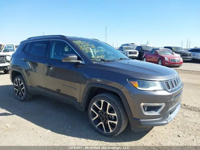 3C4NJDCB7JT238455 — 2018 Jeep Compass Limited, Град (Hail), фото до ремонта