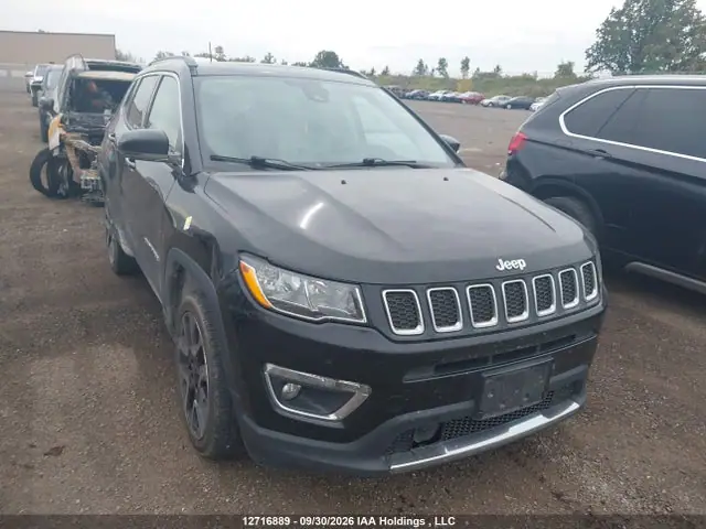 3C4NJDCB2KT659405 — 2019 Jeep Compass Limited, Передняя часть (Front), фото до ремонта