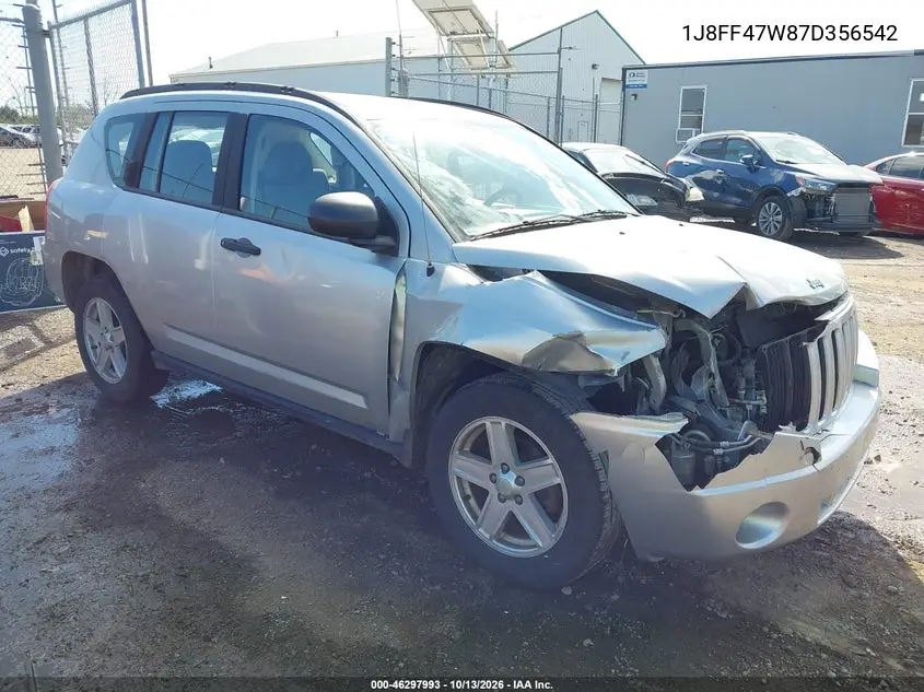 1J8FF47W87D356542 — 2007 Jeep Compass, фото 2 с аукциона IAAI, Передняя часть