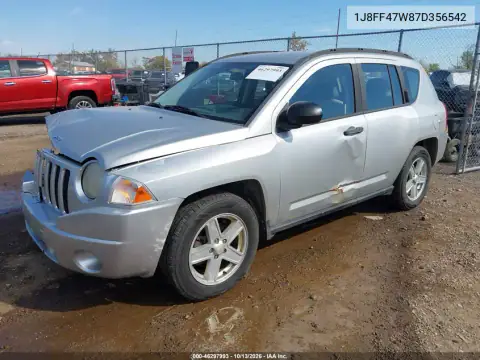 1J8FF47W87D356542 — 2007 Jeep Compass, фото 3 с аукциона IAAI, Передняя часть
