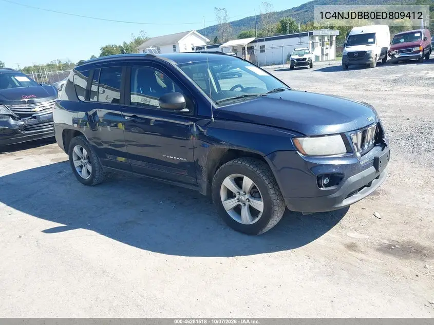 2014 Jeep Compass Sport VIN 1C4NJDBB0ED809412 фото 2