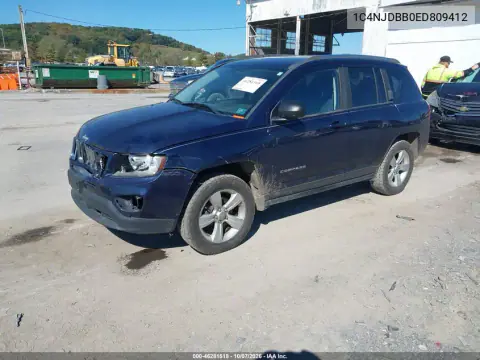 2014 Jeep Compass Sport VIN 1C4NJDBB0ED809412 фото 3
