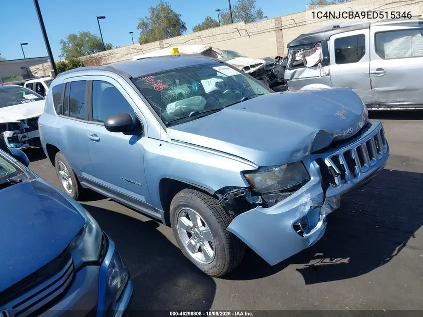 2014 Jeep Compass Sport VIN 1C4NJCBA9ED515346 фото 1