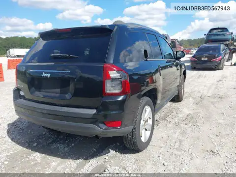 2014 Jeep Compass Sport VIN 1C4NJDBB3ED567943 фото 5