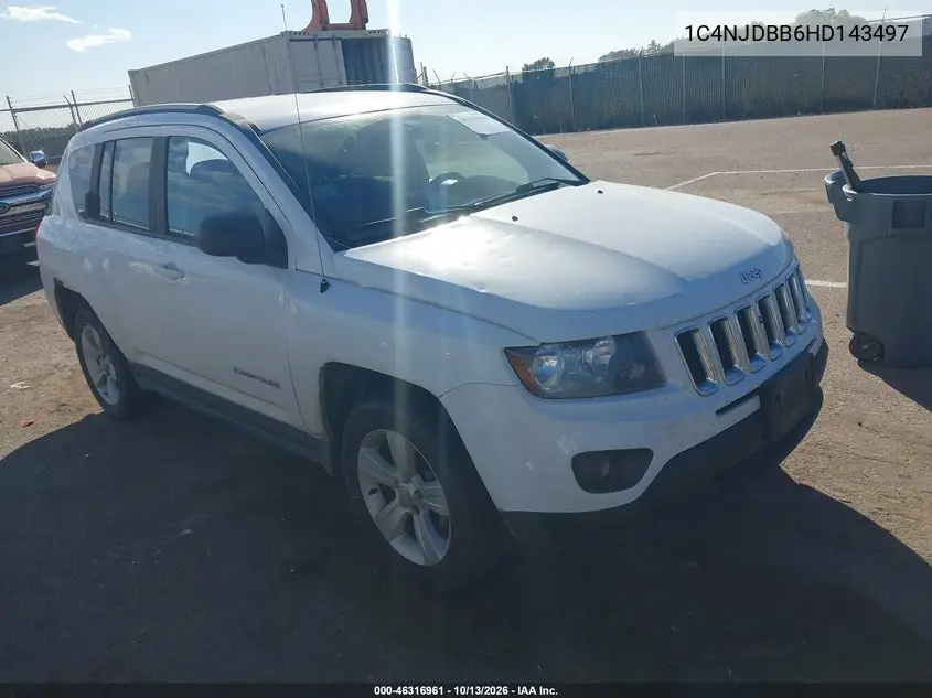 2017 Jeep Compass Sport 4X4 VIN 1C4NJDBB6HD143497 фото 2