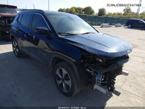 3C4NJDBB6HT667484 — 2017 Jeep Compass, Передняя часть, фото до ремонта