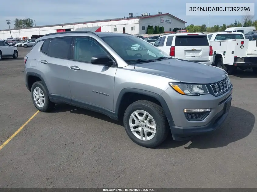 2018 Jeep Compass Sport 4X4 VIN 3C4NJDAB0JT392296 фото 2