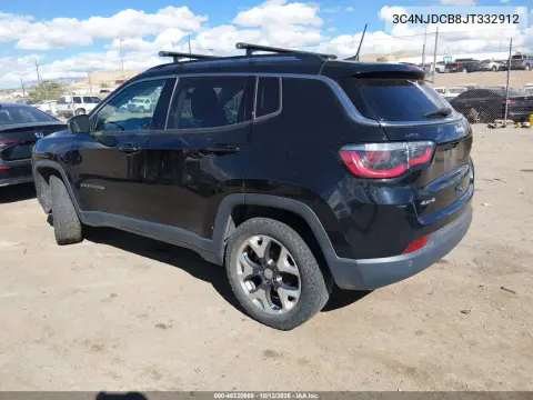2018 Jeep Compass Limited 4X4 VIN 3C4NJDCB8JT332912 фото 3