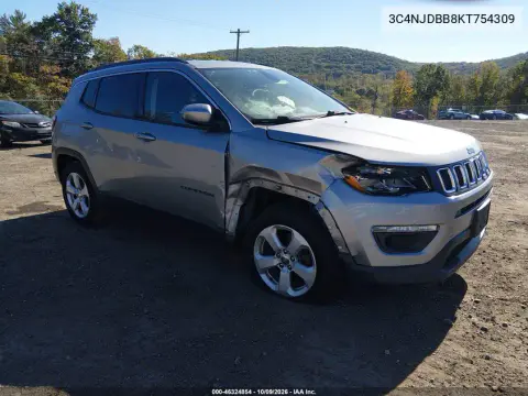 2019 Jeep Compass Latitude 4X4 VIN 3C4NJDBB8KT754309 фото 2