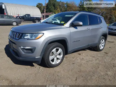 2019 Jeep Compass Latitude 4X4 VIN 3C4NJDBB8KT754309 фото 3