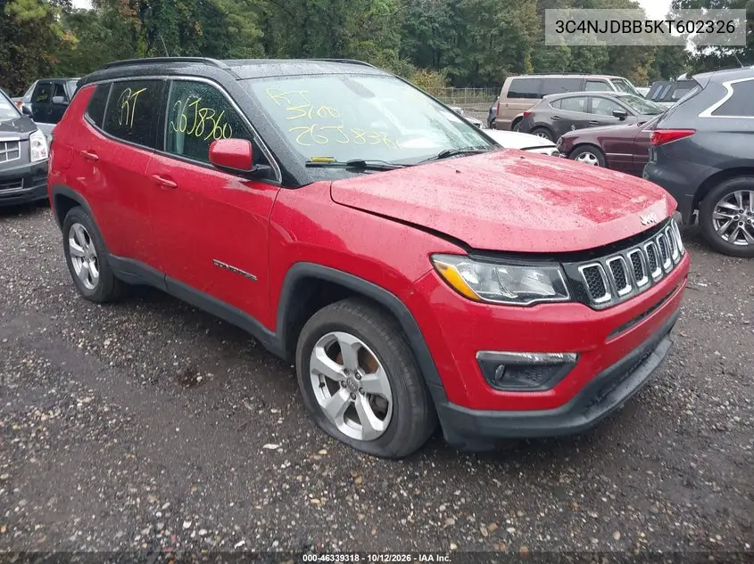 2019 Jeep Compass Latitude 4X4 VIN 3C4NJDBB5KT602326 фото 1