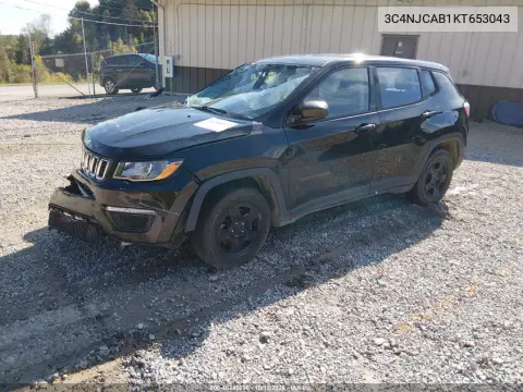 2019 Jeep Compass Sport Fwd VIN 3C4NJCAB1KT653043 фото 2