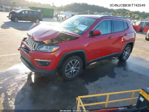 2019 Jeep Compass Sun And Wheel Fwd VIN 3C4NJCBB3KT743549 фото 2