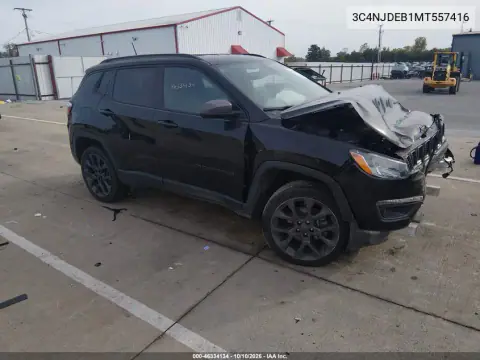 3C4NJDEB1MT557416 — 2021 Jeep Compass, Передняя часть, фото до ремонта