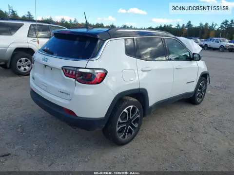 2022 Jeep Compass Limited 4X4 VIN 3C4NJDCB5NT155158 фото 4