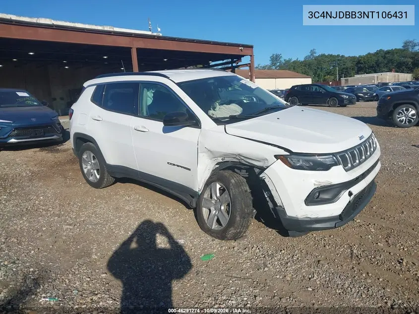 2022 Jeep Compass Latitude 4X4 VIN 3C4NJDBB3NT106431 фото 1