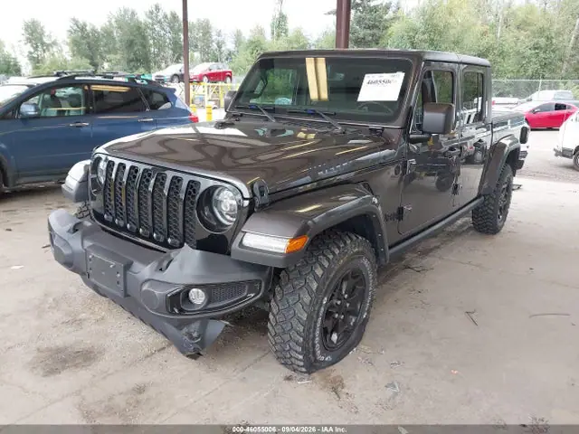 1C6HJTAG0NL102750 — 2022 Jeep Gladiator Willys 4X4, фото 2 с аукциона IAAI 30.09.2026, Передняя часть слева
