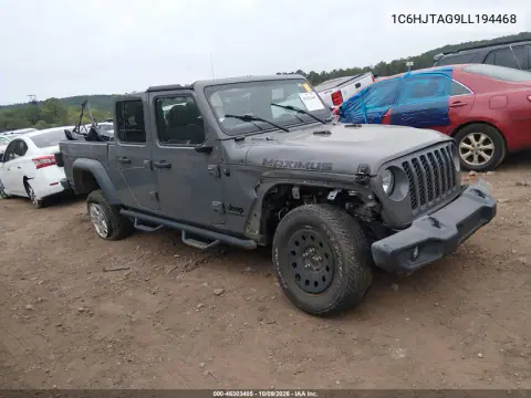 1C6HJTAG9LL194468 — 2020 Jeep Gladiator, Передняя часть, фото до ремонта
