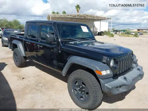 1C6JJTAG0ML510763 — 2021 Jeep Gladiator, Левая сторона, фото до ремонта