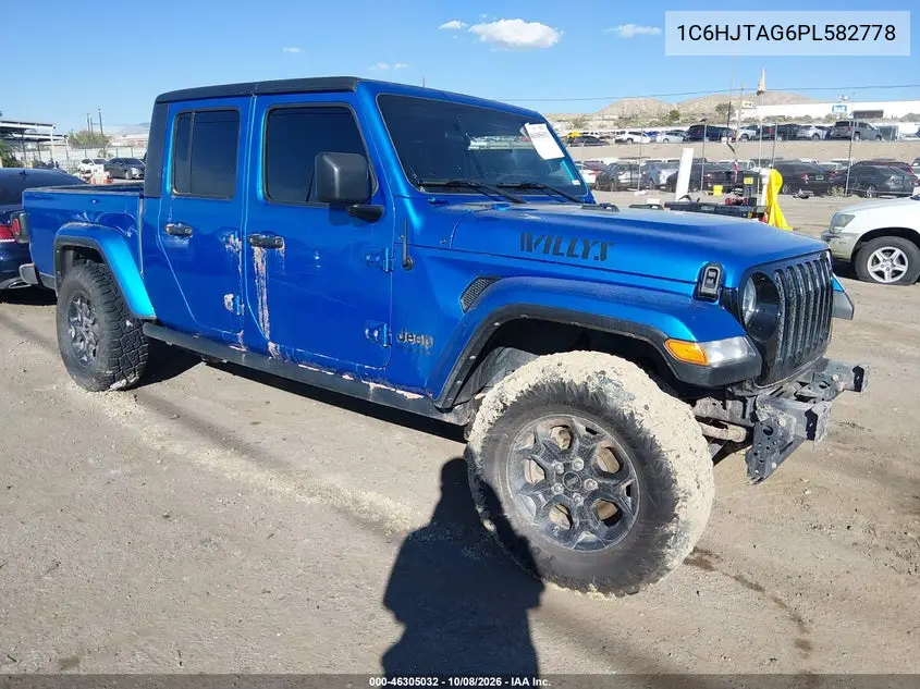 2023 Jeep Gladiator Willys 4X4 VIN 1C6HJTAG6PL582778 фото 2