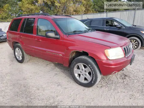 1J4GW58N11C669320 — 2001 Jeep Grand Cherokee, Естественный износ, фото до ремонта