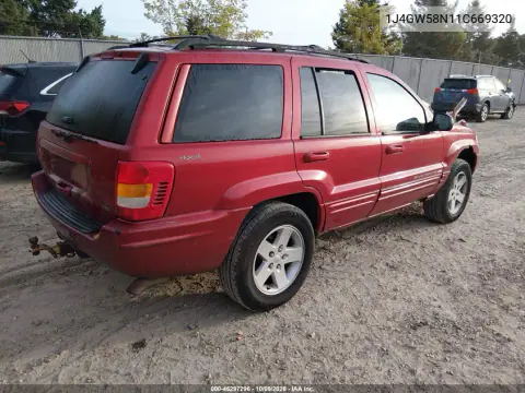 2001 Jeep Grand Cherokee Limited VIN 1J4GW58N11C669320 фото 5