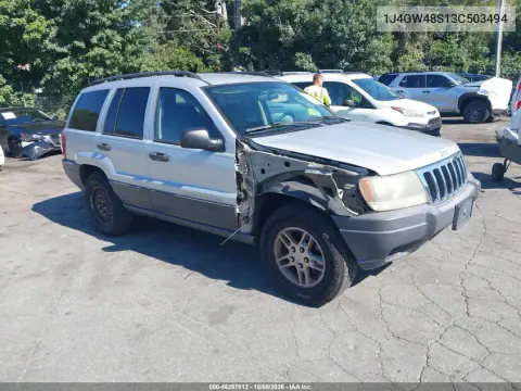 1J4GW48S13C503494 — 2003 Jeep Grand Cherokee, Передняя часть, фото до ремонта
