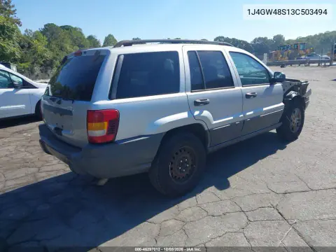 2003 Jeep Grand Cherokee Laredo VIN 1J4GW48S13C503494 фото 5