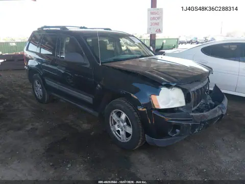 2006 Jeep Grand Cherokee Laredo VIN 1J4GS48K36C288314 фото 2