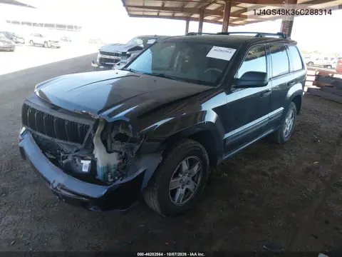 2006 Jeep Grand Cherokee Laredo VIN 1J4GS48K36C288314 фото 3