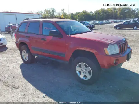 1J4GR48K86C309783 — 2006 Jeep Grand Cherokee, Естественный износ, фото до ремонта