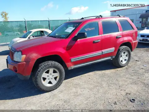 2006 Jeep Grand Cherokee Laredo VIN 1J4GR48K86C309783 фото 2
