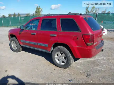 2006 Jeep Grand Cherokee Laredo VIN 1J4GR48K86C309783 фото 3
