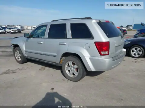 2007 Jeep Grand Cherokee Laredo VIN 1J8GR48K07C567005 фото 3