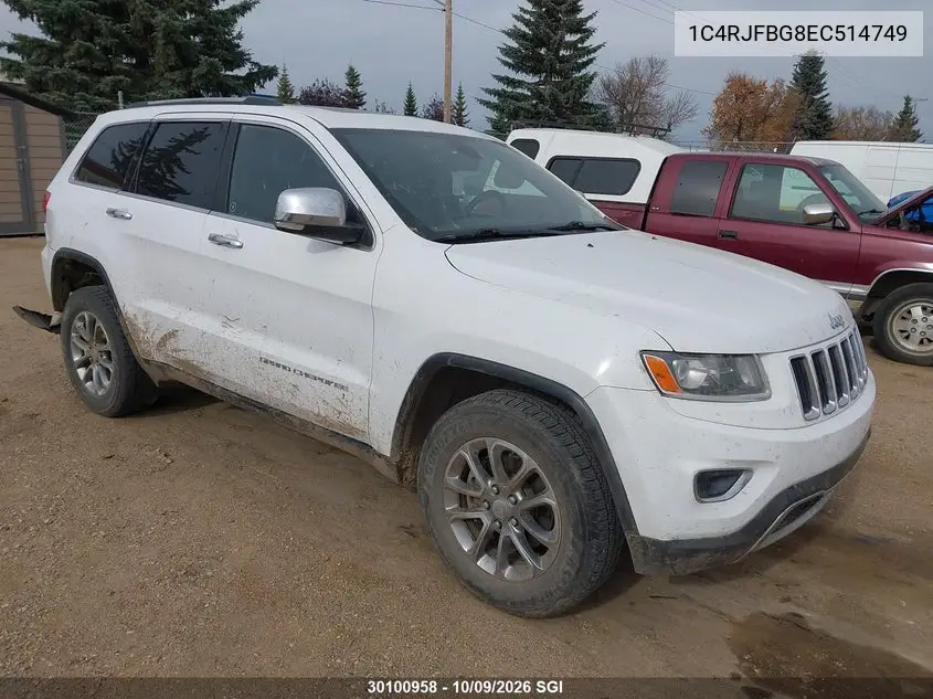 2014 Jeep Grand Cherokee Limited VIN 1C4RJFBG8EC514749 фото 2