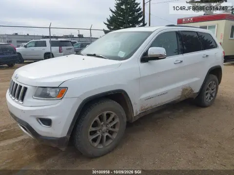 2014 Jeep Grand Cherokee Limited VIN 1C4RJFBG8EC514749 фото 3