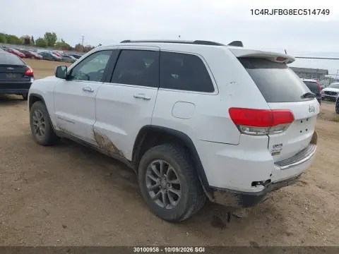 2014 Jeep Grand Cherokee Limited VIN 1C4RJFBG8EC514749 фото 4