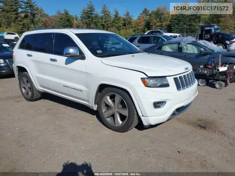 2014 Jeep Grand Cherokee Overland VIN 1C4RJFCG1EC171572 фото 2