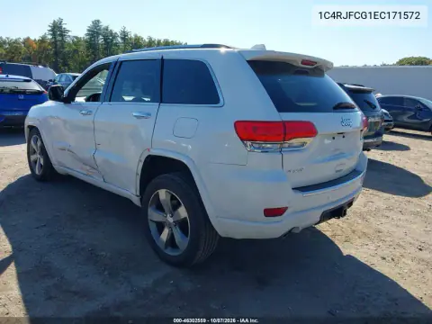2014 Jeep Grand Cherokee Overland VIN 1C4RJFCG1EC171572 фото 4